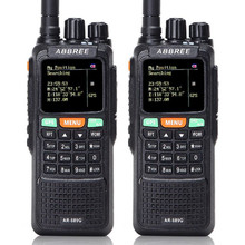 Walkie-talkie 2 peças, rádio bidirecional portátil, 10w, gps, sos, banda cruzada dupla, retroiluminação noturna, rádio cb 2024 - compre barato