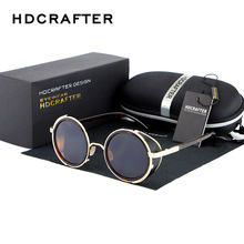 HDCRAFTER Brand 2017 Retro Vintage Steampunk Sunglasses Round Sun Glasses For Men/Women Unisex Eyewear Accessories 2024 - buy cheap