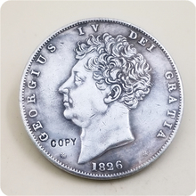 1826 Reino Unido 1 corona-George IV copia moneda 2024 - compra barato