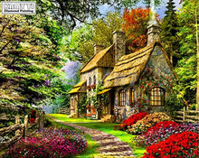 5d Diy Diamond Painting Cross Stitch Seasons Full Round Diamond Embroidery Winter House-hcr11 2024 - buy cheap