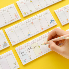 2 pcs/Lot Cute weekly plan memo pad week planner sticky note agenda Stationery Office accessories School supplies 2024 - buy cheap