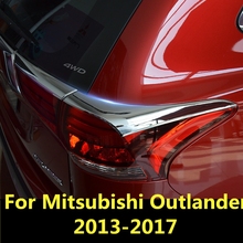 Para Mitsubishi Outlander 2013-2017 accesorios para faros antiniebla traseros de coche fundas decoración Marco de lámpara ABS cromado estilo de coche 2024 - compra barato