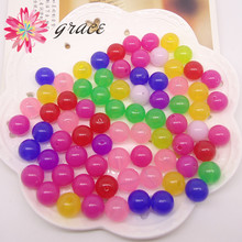 200pcs/lot 12mmTranslucent Acrylic Round Jelly Beads Diy Accessories Bubblegum Pastel Beads Candy Multi Color For Necklace Diy 2024 - buy cheap
