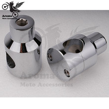 Manillar de motocicleta cromado redondo, punta de aluminio de 25mm, 1 ", para Harley Davidson style, Cruisers personalizados 2024 - compra barato