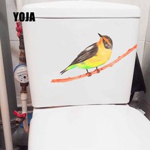 YOJA 22.9X13.1CM Modern Art Bedroom Home Decor Toilet Wall Sticker Decal Funny Yellow And Fresh Bird Branches T5-0758 2024 - buy cheap