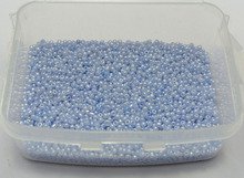 10000 cuentas de semilla de cristal azul claro de Ceilán, 1,5mm (12/0) + caja de almacenamiento 2024 - compra barato