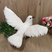 artificial bird white peace dove model about 23x30x14cm spreading wings dove handicraft home garden decoration gift a2064 2024 - buy cheap