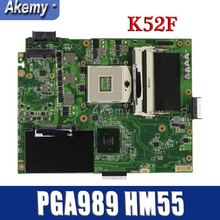 Материнская плата Amazoon K52F для ноутбука For Asus K52F X52N A52F K52, оригинальная материнская плата PGA989 HM55 2024 - купить недорого