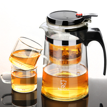 Tacho de vidro resistente ao calor 750ml, bule chinês conjunto de chá kung fu infusor de chá e café conveniente para escritório 2024 - compre barato