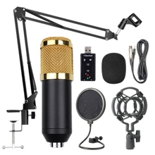 Kit de micrófono profesional de suspensión Bm800, micrófono condensador, para grabación en vivo, radiodifusión, grabación en estudio 2024 - compra barato