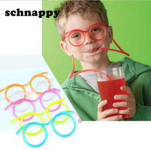 Fun Soft Plastic Straw Toys for Children Funny Glasses Flexible Drinking Toys Party Joke Tube Tools Kids Baby Birthday Party Toy 2024 - buy cheap