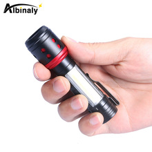 Portable MINI LED Flashlight With COB Side light 4 lighting modes XPE lamp beads Lighting 150 meters Powered by AA batteries 2024 - buy cheap