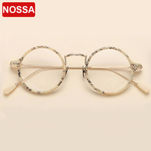 NOSSA Retro Round Glasses Frames Trendy Women Men Myopia Optical Frame Excellent Clear Lens Eyeglasses Vintage Spectacles Frames 2024 - buy cheap