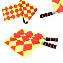 New The World Cup Soccer Referee Flag Fair Play Sports Match Football Linesman Flags Referee Equipment + Carry Bag Wholesale 2024 - buy cheap