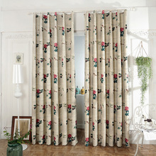 colorful Blackout Curtains For Living Room Bedroom Blinds Window Luxury Curtains Flower Bird Printed Cortina Rideau Punching 2024 - buy cheap
