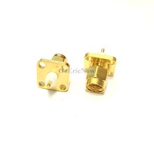 1 pcs RF Coaxial  straight SMA Male 4 Hole/2 Hole Flange Chassis Panel Mount Connector Adapter 2024 - buy cheap