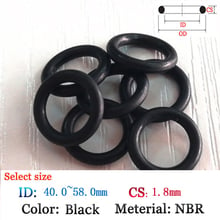 CS 1.80mm ID 40.0-58.0mm black Fluoro Rubber O-Ring oil and waterproof seal NBR rubber plastic gasket Silicone Ring Seal film 2024 - buy cheap