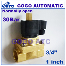 30bar high pressure PTFE solenoid valve for water 3/4 BSP 1 inch 220V Orifice 25mm 5231020K 5231025K normal open brass valve 2024 - buy cheap