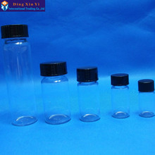 Glass Vials glass sample bottles with cover Transparent Glass Bottle With Black Screw Cap 2024 - buy cheap