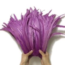 Sale 500pcs / lot cheap pheasant feather, 14-16inches, light purple color rooster feathers DIY chicken feather jewelry plume 2024 - buy cheap