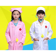 Crianças doutor cosplay trajes do bebê meninas enfermeira uniformes role play halloween party wear fantasia meninas cosplay médico jaqueta 2024 - compre barato