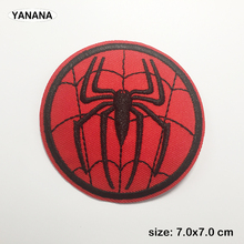 Red spider Embroidered Patches for Clothing Stripes Applique Clothes Stickers Iron on Badges 2024 - buy cheap