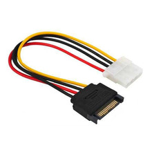 Cable de alimentación para disco duro SATA de 15 pines macho a IDE grande de 4 pines, conector Cable de alimentación 15cm 2024 - compra barato