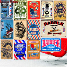 20x30cm BARBER Shop Vintage Metal Tin Signs Bar Cafe Decoration Plaque Shop Billboard Haircuts Wall Art Poster Home Stickers 2024 - buy cheap