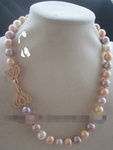08150 freshwater pearl multicolor AA necklace 11-12mm 18" nature STONE 2024 - buy cheap