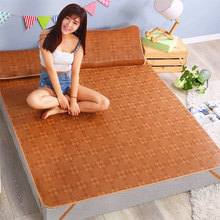 Conjunto de colchão de verão com 1.8m, cama de linho para estudantes, conjunto com três peças dobráveis, 1.5 m e 1.2 tapete macio de vime 2024 - compre barato