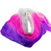 Belly dance veils 100% silk veils handmade gradual color veils can be customized 2024 - buy cheap