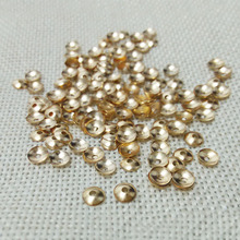 5 mm tassel Caps crimps Beads Ends cell lanyard bead top Dangle making spacer cord Textured Clasps terminating  findings kit diy 2024 - купить недорого