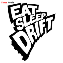 Three Ratels TZ-2012# 13x15cm Funny Car Stickers RDS Russian Drift Series Eat Sleep    And Decals 2024 - buy cheap