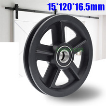 10pcs 15*120*16.5mm groove U-shaped nylon wheel for American barn door, 6002RS bearing pulley/track overhead crane/guide wheel 2024 - buy cheap