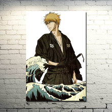 Bleach Kurosaki Ichigo-imagen del housco, cartel de seda de 13x20, 24x36 pulgadas, imágenes de Anime de discoteca (haga clic para ver más)-01 2024 - compra barato