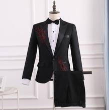 Black clothes men suits designs personality stage costumes for singers jacket men sequins blazer dance star style dress punk 2024 - buy cheap