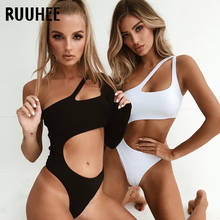 RUUHEE One Shoulder Swimwear Women Sexy One Piece Swimsuit Bathing Suit Swimming Suit Padded Bodysuit Monokini Beachwear 2018 2024 - buy cheap