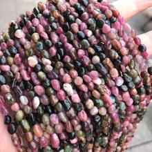 Irregular 6x8mm Natural Tourmaline Stone Beads For Jewelry Making Loose Crystal Stone Beads DIY Bracelet Necklace Accessories 2024 - buy cheap