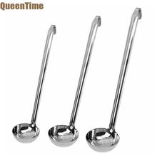 QueenTime Long Handle Soup Ladle Stainless Steel Ladles Stirring Spoon Kitchen Utensils For Cooking Durable Sauce Food Spoons 2024 - buy cheap