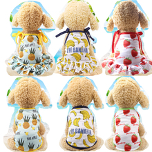 New Cotton Pet Clothes Cute Fruit Pattern Dress and T-shirts Lovers Suit Small Amd Medium Dog Clothes Pet Supplies Dropshopping 2024 - buy cheap