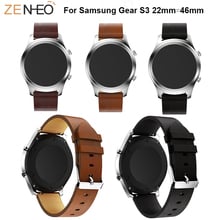 Correa de cuero para reloj Samsung Galaxy, pulsera de ocio de 46mm para Samsung Gear S3 Frontier, pulsera clásica de 22mm 2024 - compra barato