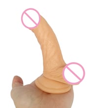 15*3.5CM realistic dildo portable mini anal dildos plug flexible soft penis with textured shaft and suction cup Sextoy for women 2024 - buy cheap