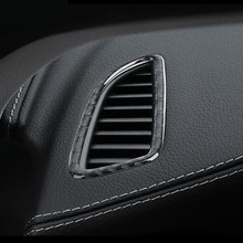Углеродное волокно приборной панели кондиционер Выход рамка украшения крышка отделка 2 шт для Mercedes Benz C Class W205 GLC X253 2015-2018 2024 - купить недорого