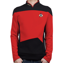 Uniforme de Star TNG para hombres, Trek de camisa roja de la nueva generación, Cosplay, abrigo, utillaje de fiesta de Halloween 2024 - compra barato