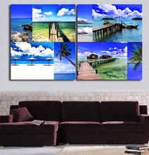 Tropical Ocean Scenery Photography HD Printed Oil Painting Modern Seaside View Canvas Poster Home Living Room Wall Art Deco 2024 - buy cheap