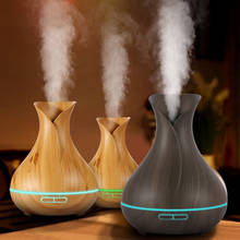 400ML Aromatherapy Essential Oil Diffuser With Wood Grain Aroma Diffuser 7 Changing Color LED Lights For Home Aroma Humidifier 2024 - buy cheap