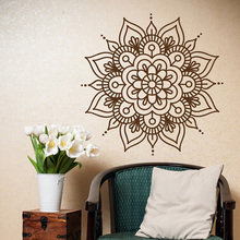 Mandala Wall Decals Bedroom Yoga Wall Sticker Morrocan Pattern Om Symbol Meditation Boho Bohemian Bedroom Home Decor C56 2024 - buy cheap