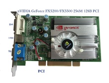 Посылка окарта nVIDIA GeForce FX5500 PCI 256 Мб, бит, DDR VGA/DVI 2024 - купить недорого