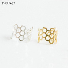 Wholesale 30 PCS/Lot Honeycomb Rings Jewelry For Women Geometric Hexagon Ring For Women Girls 2024 - buy cheap