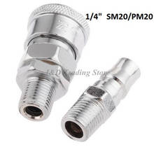 2Pcs Pneumatic Parts Euro Air Line Hose Compressor Connector Quick Release 1/4" BSP Male Thread Coupler Fitting Connector 2024 - buy cheap